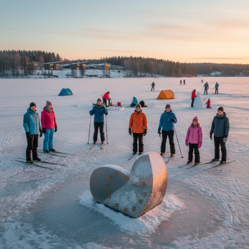 Illustration of Deux ans de récession, chômage à plus 10%, déficit public record et pourtant les Finlandais sont le peuple le plus heureux du monde: comme l'UE, le pays peut-il n'être qu'une "superpuissance du mode de vie"?