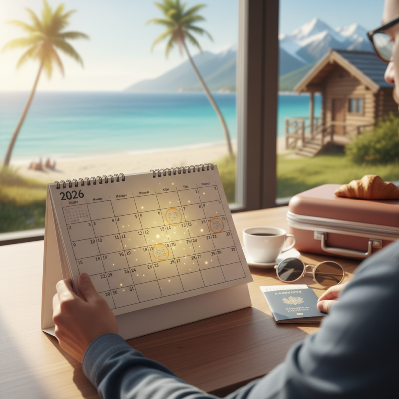 Illustration of Longs week-ends, vacances... Comment poser judicieusement ses congés en 2026 pour obtenir jusqu'à 50 jours de repos