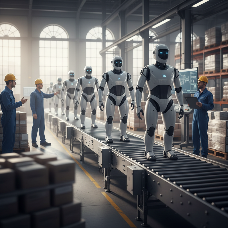 Illustration of 1X a conclu un accord pour envoyer ses humanoïdes « domestiques » dans les usines et entrepôts