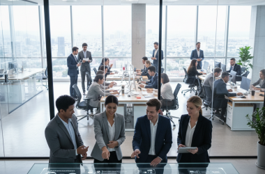 Illustration of "20% de tâches administratives en moins mais pas forcément 20% d'effectifs en moins": après un usage anarchique, banques et assureurs encadrent l'utilisation de l'IA par leurs salariés