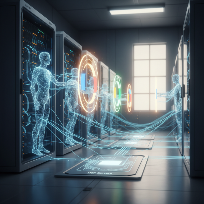 Illustration of Google lance des serveurs MCP gérés qui permettent aux agents IA de se connecter simplement à ses outils