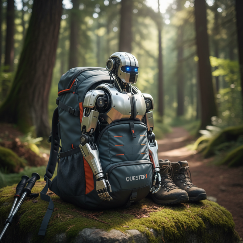 Illustration of QUESTER1 - Le robot humanoïde qui tient dans un sac à dos | Le site de Korben