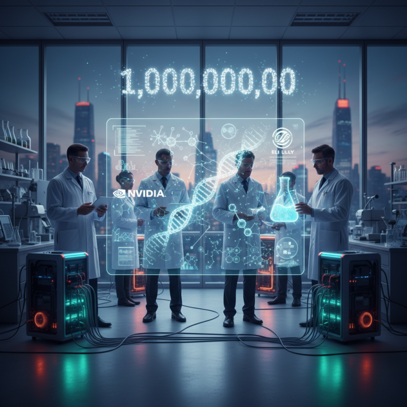 Illustration of NVIDIA et Eli Lilly - 1 milliard pour réinventer la médecine avec l'IA | Le site de Korben