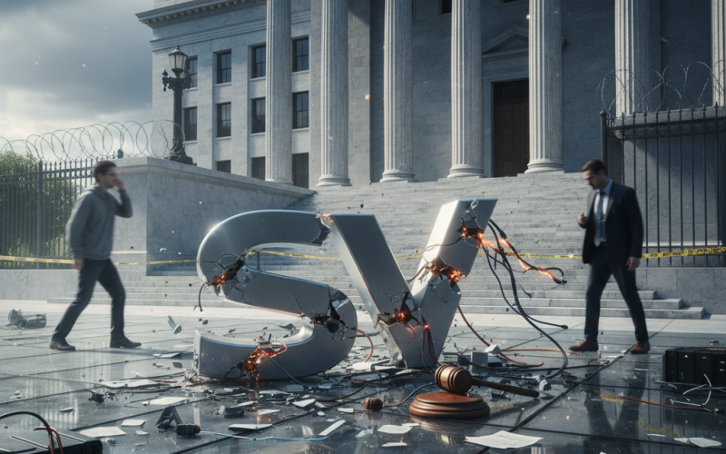 Illustration of La rupture la plus chaotique de la Silicon Valley se dirige définitivement vers le tribunal