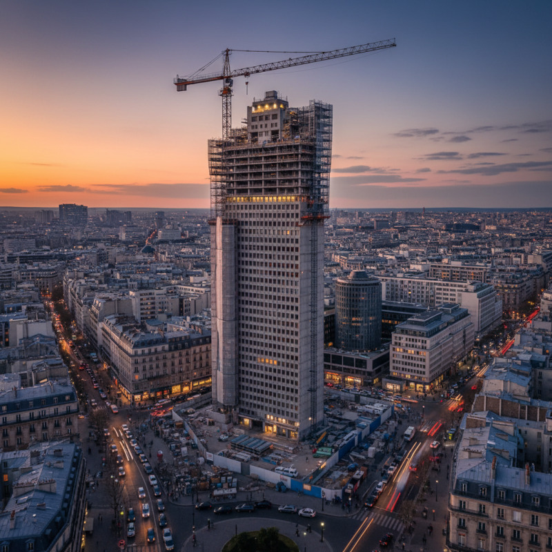 Illustration of C'est le symbole mal-aimé du Paris des années 70: après 10 ans de gestation, l'infernale rénovation de la Tour Montparnasse se profile enfin