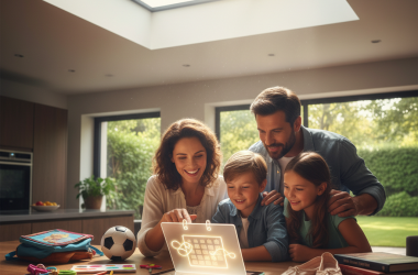 Illustration of Skylight présente le Calendar 2 pour organiser votre famille