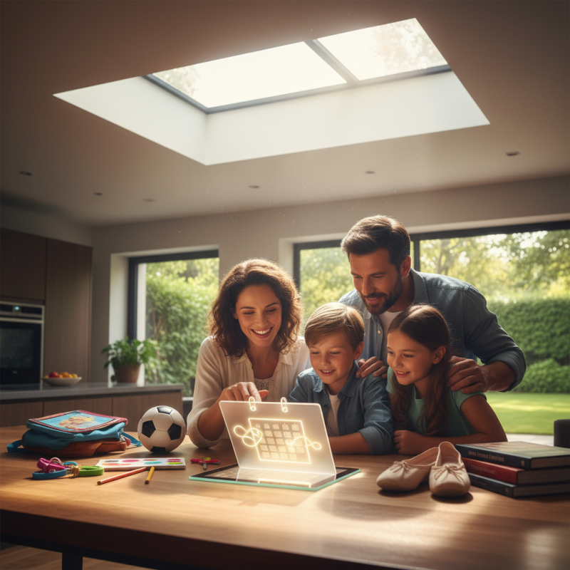 Illustration of Skylight présente le Calendar 2 pour organiser votre famille