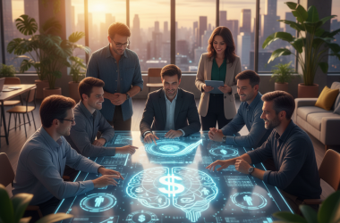 Illustration of Humans&, une startup d'IA « centrée sur l'humain » fondée par des anciens d'Anthropic, xAI et Google, a levé 480 millions de dollars lors d'une levée de fonds en amorçage