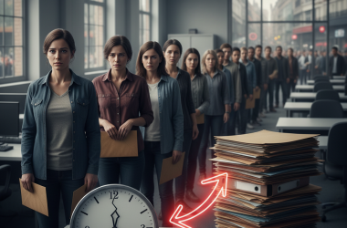 Illustration of La réforme de l'assurance chômage a raccourci à 18 mois la durée maximale d'indemnisation : le nombre de personnes en fin de droit a depuis bondi de 77%