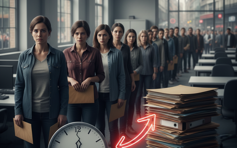 Illustration of La réforme de l'assurance chômage a raccourci à 18 mois la durée maximale d'indemnisation : le nombre de personnes en fin de droit a depuis bondi de 77%