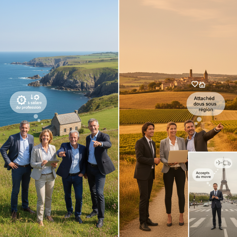 Illustration of 90% en Bretagne, 81% en Occitanie... Une large majorité de cadres sont attachés à leur région et seraient prêts à changer de métier ou à baisser leur salaire pour y rester (sauf les Parisiens qui acceptent de déménager)