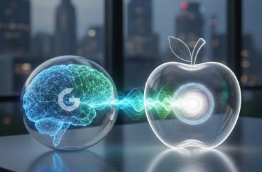 Illustration of Gemini de Google pour alimenter les fonctionnalités d'IA d'Apple comme Siri