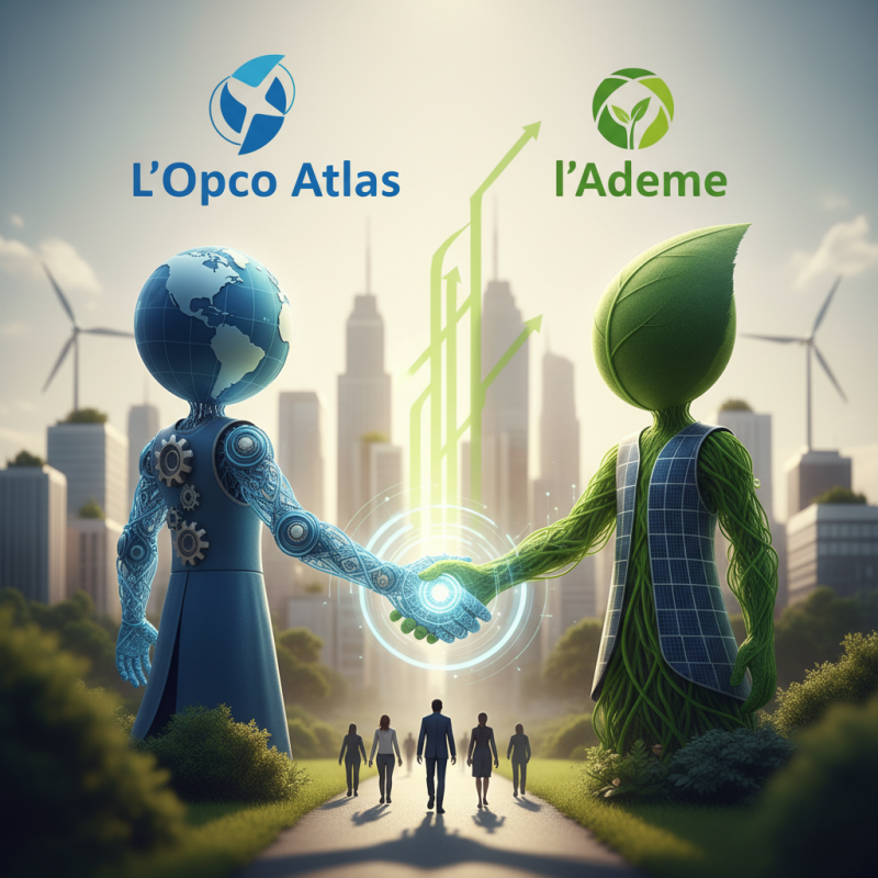 Illustration of L’Opco Atlas et l’Ademe unissent leurs forces pour accélérer la transition écologique dans les entreprises - Centre Inffo