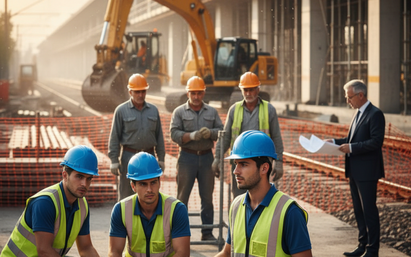Illustration of « Les nouveaux portent des casques bleus, les autres des casques orange »: alors que ce sont les jeunes qui sont très souvent victimes du fléau, le ministre du Travail veut s'inspirer des pratiques de la SNCF pour réduire le nombre de morts au travail