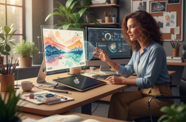 Illustration of Avec la nouvelle suite Creator Studio Pro d'Apple, l'IA est un outil pour aider à la création, et non pour la remplacer