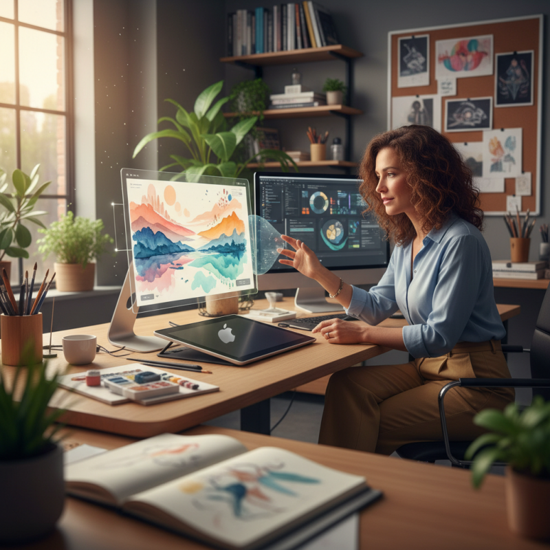 Illustration of Avec la nouvelle suite Creator Studio Pro d'Apple, l'IA est un outil pour aider à la création, et non pour la remplacer