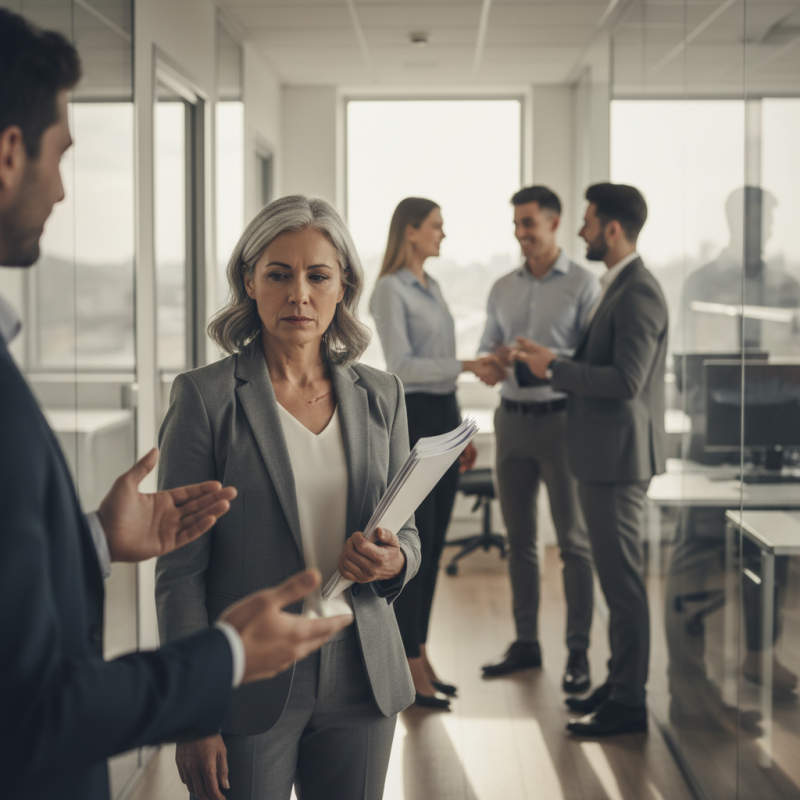 Illustration of Elle a 55 ans et on veut "la payer comme une débutante" après son arrêt pour soigner un cancer : au travail, les discriminations liées à l'âge frappent davantage les femmes