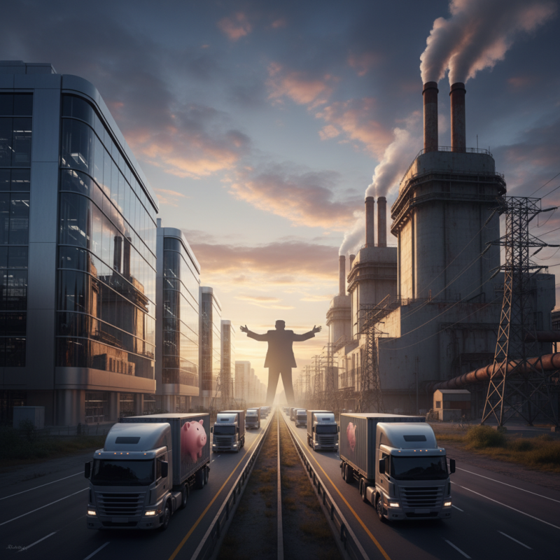 Illustration of L'administration Trump veut que les entreprises technologiques achètent pour 15 milliards de dollars de centrales électriques qu'elles pourraient ne pas utiliser