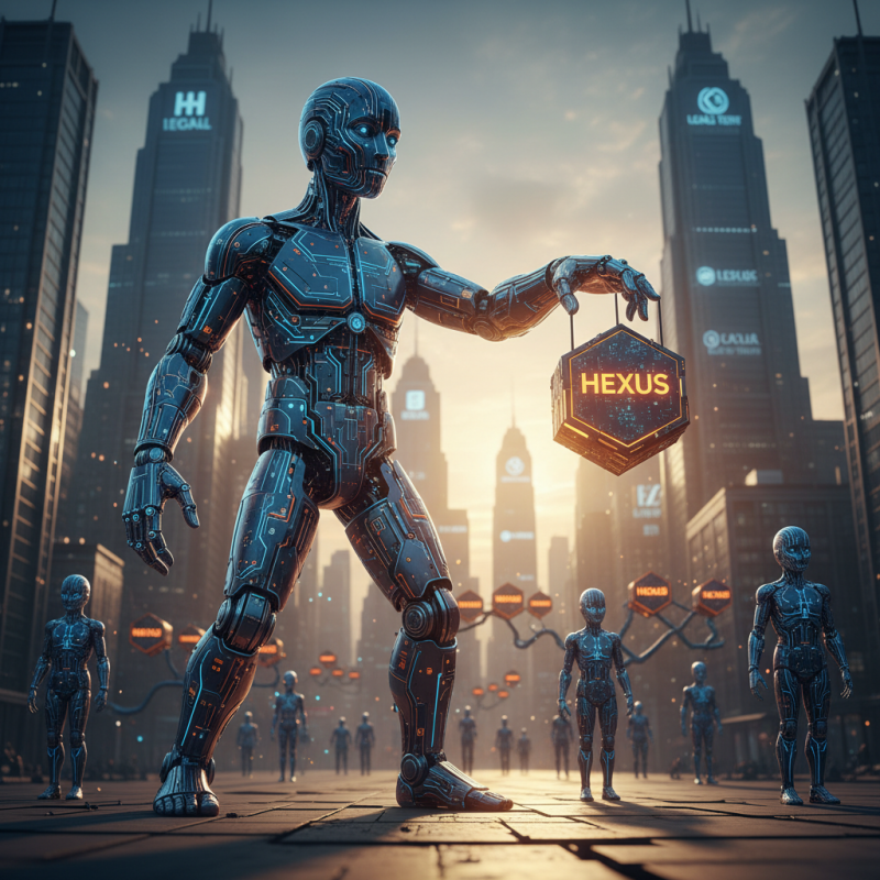 Illustration of Le géant de l'IA juridique Harvey acquiert Hexus alors que la concurrence s'intensifie dans la tech juridique