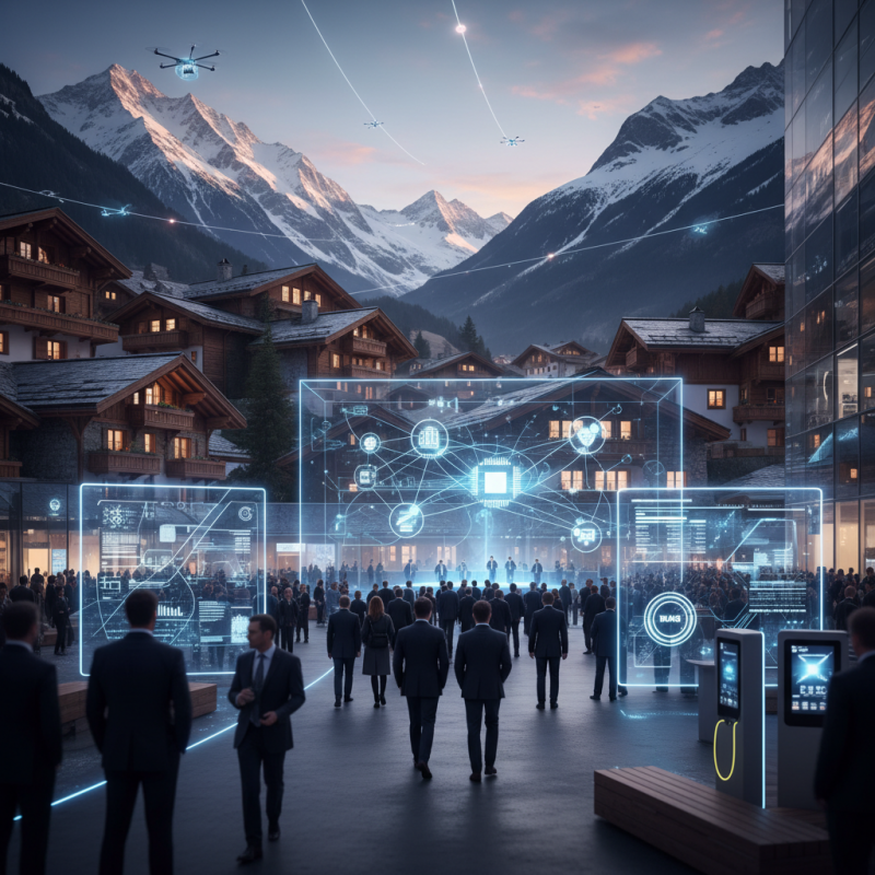 Illustration of Comment Davos s'est-il transformé en conférence technologique ?