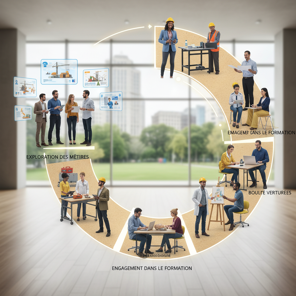 Illustration of Reconversion : créer « une boucle vertueuse » de l’exploration des métiers à l’engagement dans la formation - Centre Inffo