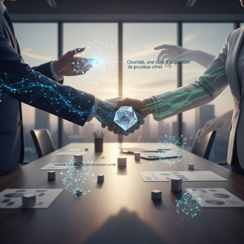 Illustration of Handshake, le fournisseur de data-labeling basé sur l'IA, acquiert Cleanlab, une cible d'acquisition de plusieurs autres