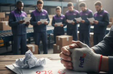Illustration of "Mon salaire a diminué de 878 euros": les syndicats de FedEx alertent sur des "centaines et des centaines" de salariés français victimes d'erreurs sur leur fiche de paie