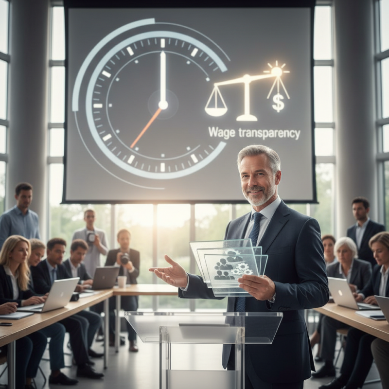 Illustration of Le ministre du Travail espère une loi "avant l'été" pour mettre en place la transparence des salaires dans les entreprises