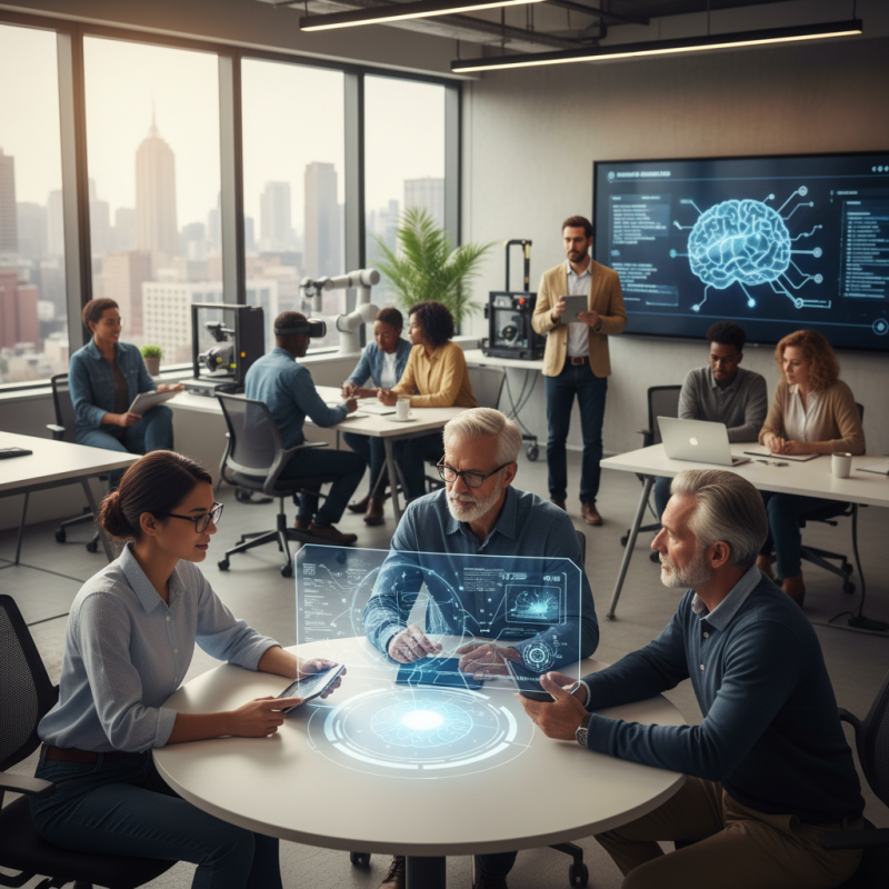 Illustration of "L'IA ne prendra pas votre travail, c'est celui qui sait l'utiliser qui le fera": ces entreprises s'associent à l'enseignement supérieur pour former leurs salariés à l'IA