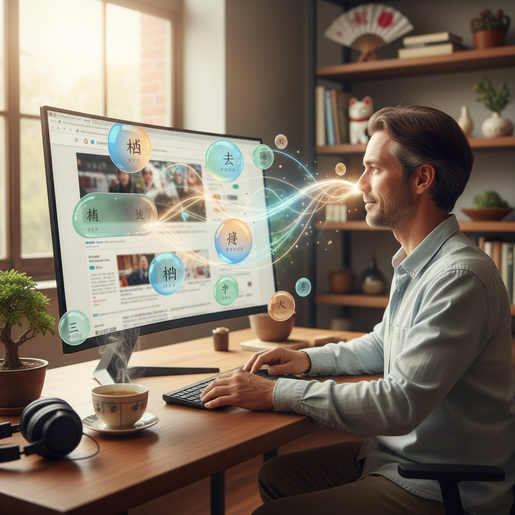 Illustration of Lingoku - L'extension qui transforme votre navigation en cours de japonais - Korben