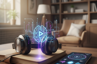 Illustration of L'application d'actualité basée sur l'IA Particle écoute des podcasts pour repérer les extraits intéressants afin que vous n'ayez pas à le faire