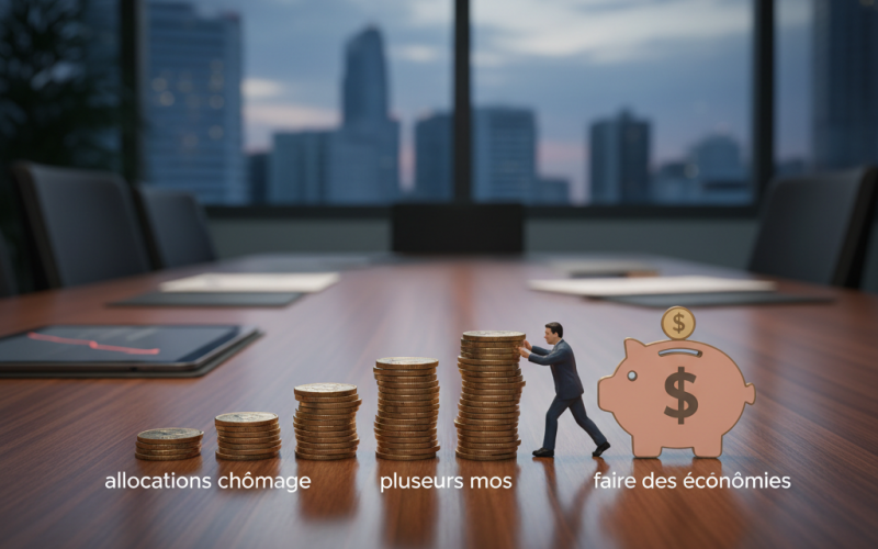Illustration of INFO BFM BUSINESS. Des allocations chômage qui diminuent après plusieurs mois? La nouvelle proposition de la CPME pour faire des économies