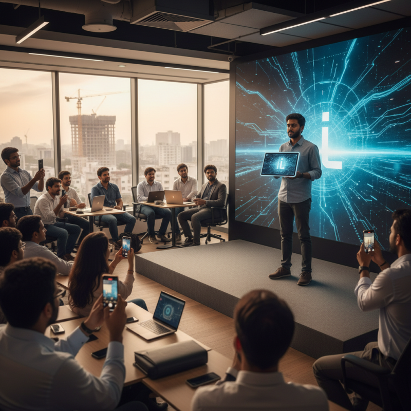 Illustration of Le lancement de l'application de chat IA Indus par Sarvam en Inde alors que la concurrence s'intensifie