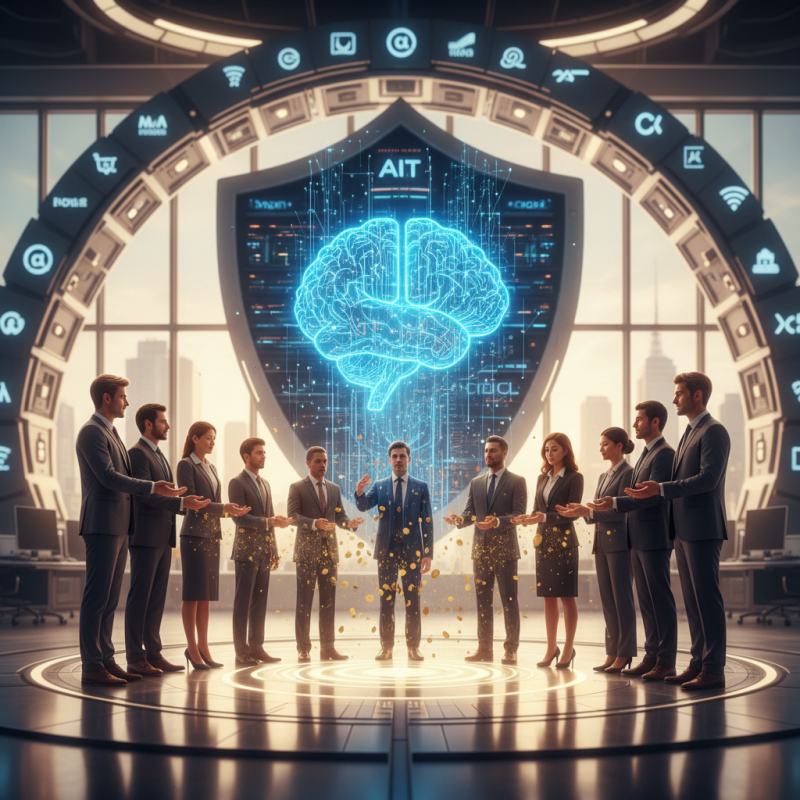 Illustration of Pour protéger les travailleurs remplacés par l'intelligence artificielle, le Royaume-Uni réfléchit à un revenu universel financé par les boîtes de la tech