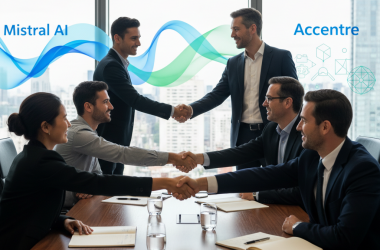 Illustration of Mistral AI signe un accord avec le géant mondial du conseil Accenture