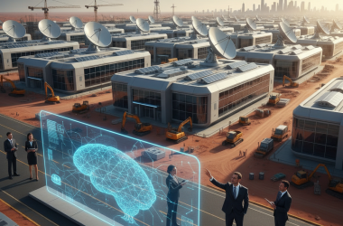 Illustration of Adani s’engage à investir 100 milliards de dollars pour construire des centres de données IA alors que l’Inde vise un rôle plus important dans la course mondiale à l’IA