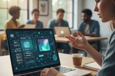 Illustration of WordPress.com ajoute un assistant IA capable de modifier, ajuster les styles, créer des images et plus encore