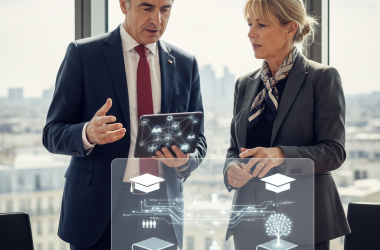 Illustration of Les sénateurs Bruyen et Fialaire réaffirment leur plaidoyer pour un déploiement raisonné et progressif de l’IA éducative (ANRT) - Centre Inffo