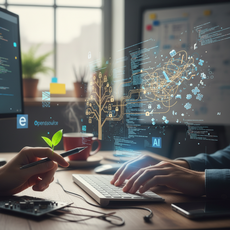 Illustration of Pour les projets open-source, les outils de codage IA sont une bénédiction mitigée
