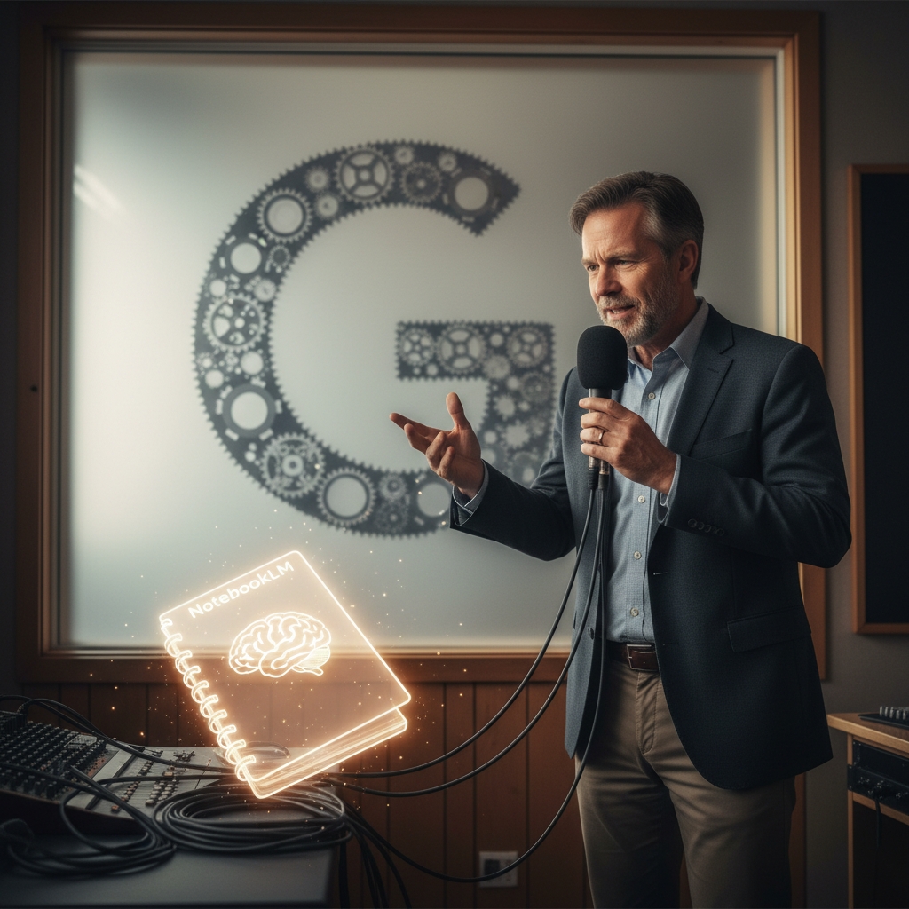 Illustration of Le long métrage de David Greene, animateur de NPR, contre Google concernant la voix de NotebookLM