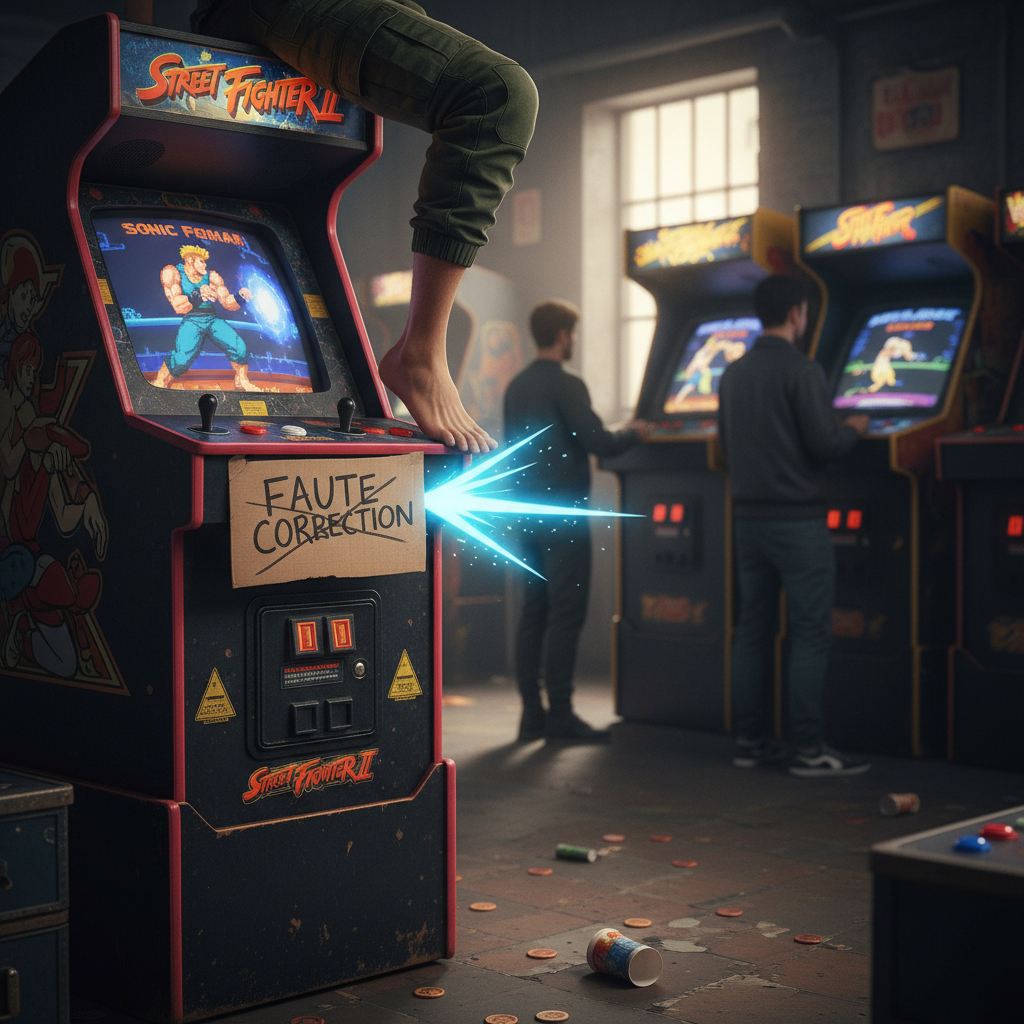 Illustration of Street Fighter II - Une faute d'orthographe corrigée grâce au mollet de Guile - Korben