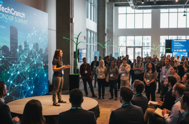 Illustration of Exposer dans l'écosystème startup de Boston lors du TechCrunch Founder Summit 2026