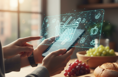 Illustration of Uber Eats lance un assistant AI pour faciliter la création du panier d'épicerie