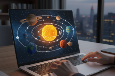 Illustration of AstroClick - Le système solaire en voxel dans votre navigateur - Korben