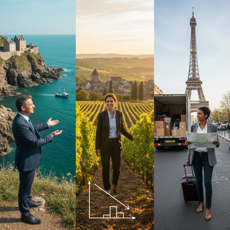 Illustration of 90% en Bretagne, 81% en Occitanie... Une large majorité de cadres sont attachés à leur région et seraient prêts à changer de métier ou à baisser leur salaire pour y rester (sauf les Parisiens qui acceptent de déménager)