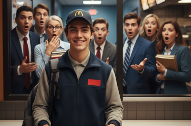 Illustration of "La surprise est quasi générale" pour le personnel éducatif : un lycéen sur 4 a un job en parallèle de ses cours (souvent de plus de 10 heures par semaine) et il en est souvent très fier