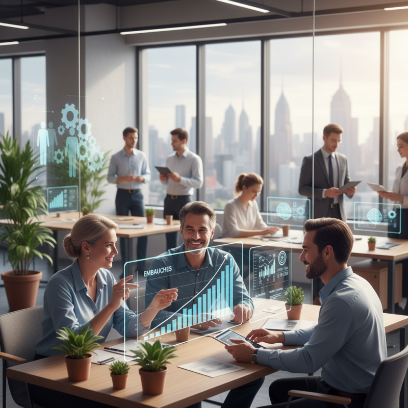 Illustration of Contre toute attente, les entreprises qui utilisent le plus l'IA non seulement ne licencient pas plus mais embauchent même davantage, constate la BCE dans une étude