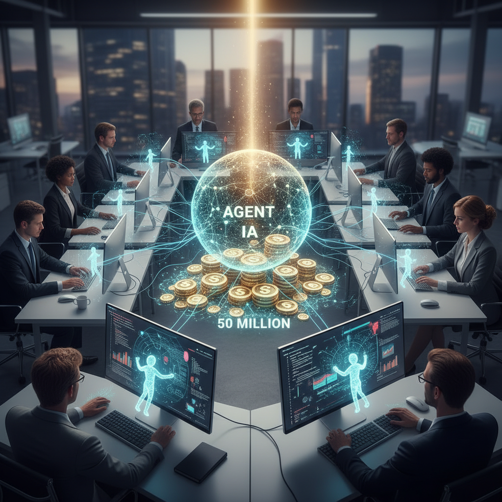 Illustration of Gumloop récolte 50 millions de dollars de Benchmark pour transformer chaque employé en constructeur d'agents IA