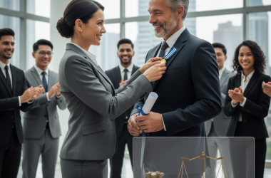 Illustration of Elle récompense un salarié avec au moins 20 années d'ancienneté dans le privé : la médaille d'honneur du travail peut donner lieu à une prime mais elle est désormais soumise à l'impôt