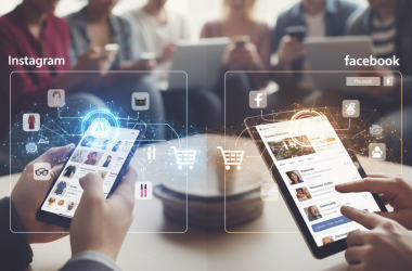 Illustration of Meta utilise l'IA pour faciliter le shopping sur Instagram et Facebook